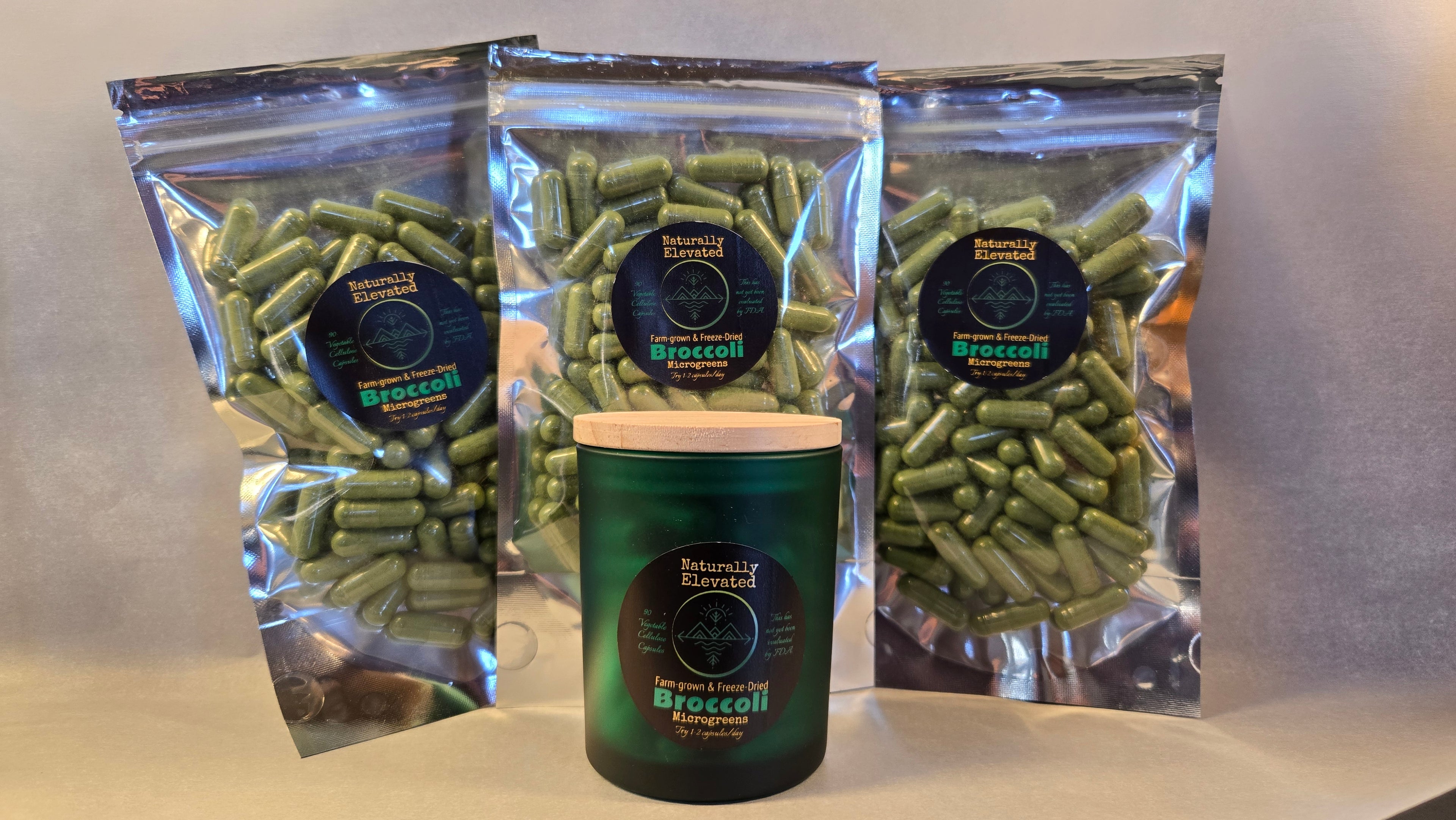 SUPER SUPPLY for Vitality. Year Supply of Freeze-Dried Broccoli Microgreens. 360 CAPSULES